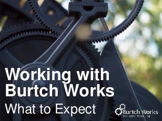 Working with
Burtch Works
What to Expect
 