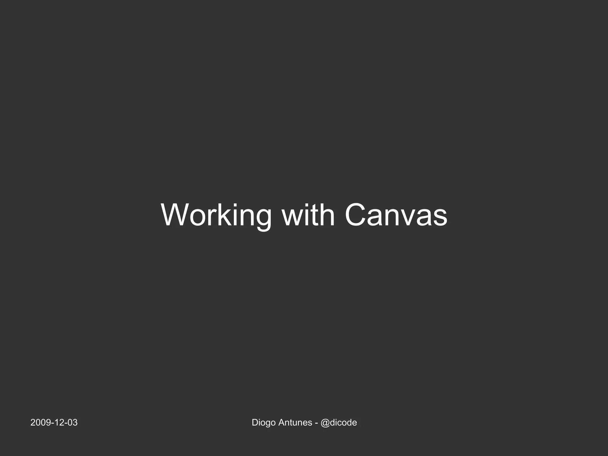 Working with Canvas 