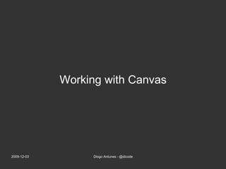 Working with Canvas 