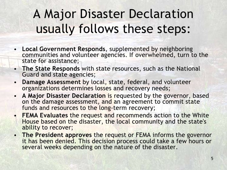 Fema Disaster Declaration Process – OARGV