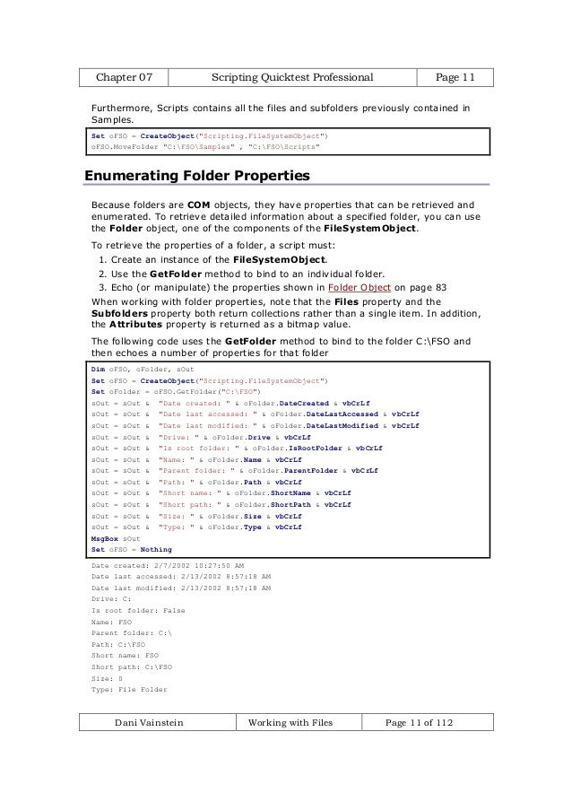 Working With Files