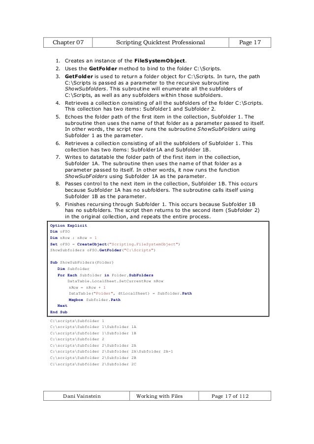 Vbs delete all files in a folder and subfolders in excel
