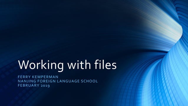 Working with files (concepts/pseudocode/python) | PDF | Operating ...