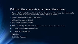 Working with files (concepts/pseudocode/python) | PDF