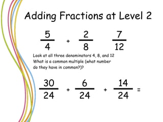 Working with fractions at L2 | PPT