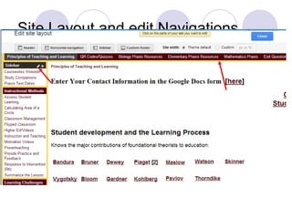 Site Layout and edit Navigations…
 