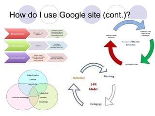 How do I use Google site (cont.)?
 