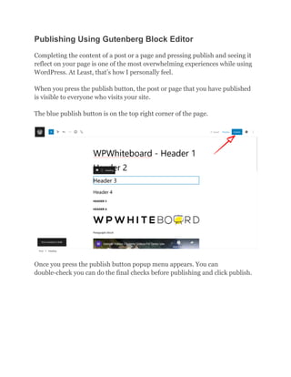 Working with Gutenberg - The WordPress Block Editor (A Beginner’s Guide ...