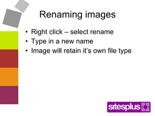 Right Click To Rename Ui Pattern Working with Images | PPT
