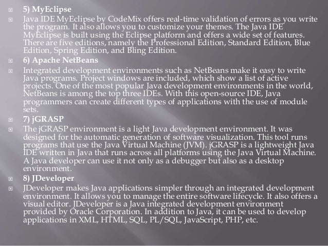 Working with Java development IDE | PPT