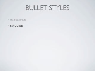 Working with HTML Lists | KEY