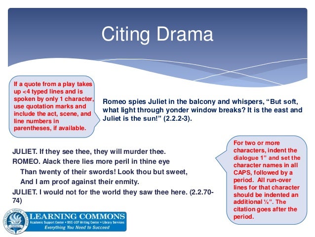 Quotes from plays in essays