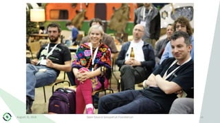 August 31, 2018 Open Source Geospatial Foundation 14
 