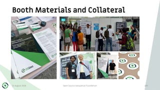 Booth Materials and Collateral
31 August 2018 Open Source Geospatial Foundation 100
 