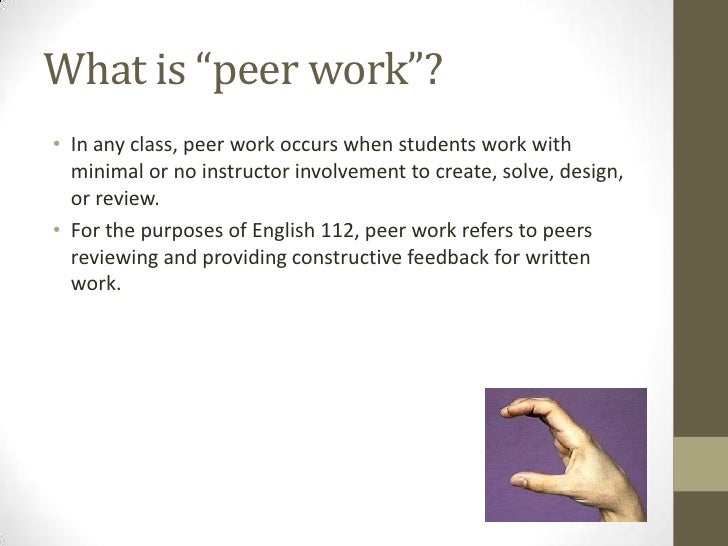 Working with peers