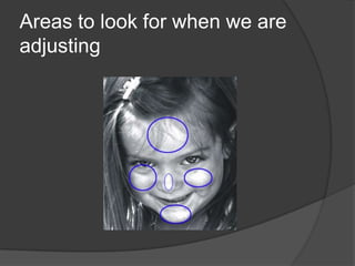Areas to look for when we are
adjusting
 