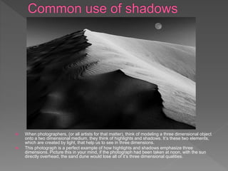 Multiple Shadows Example Working with shadows | PPTX