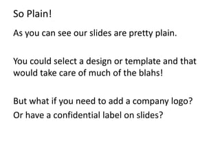 Working with slide masters | PPTX