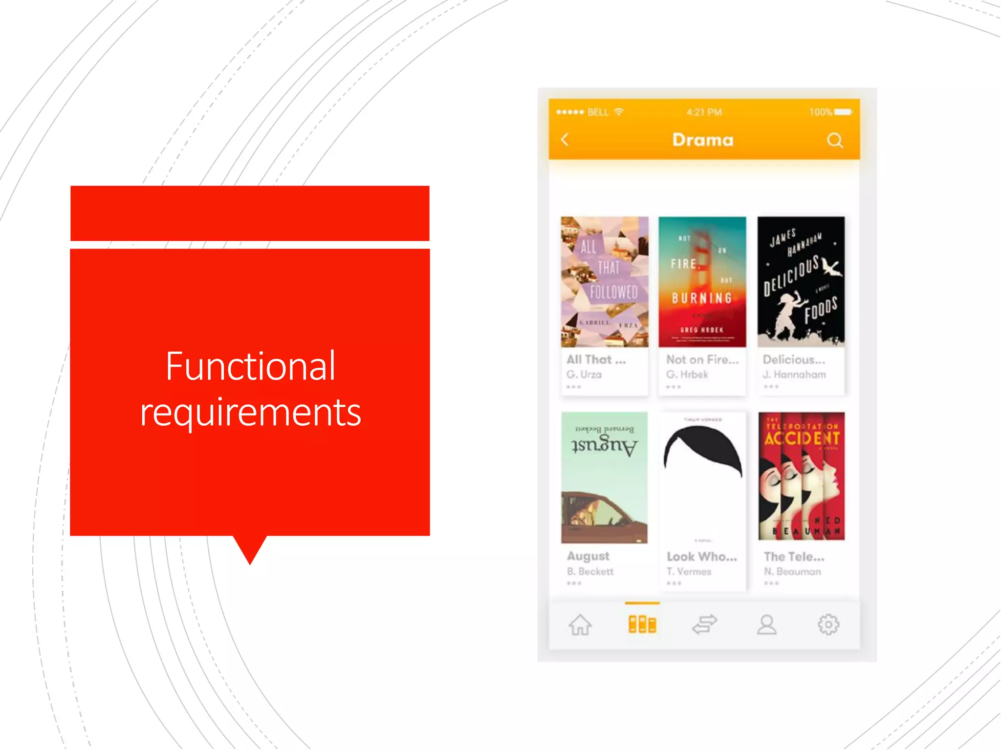 Functional
requirements
 
