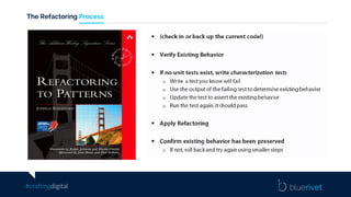 #craftingdigital
The Refactoring Process
 