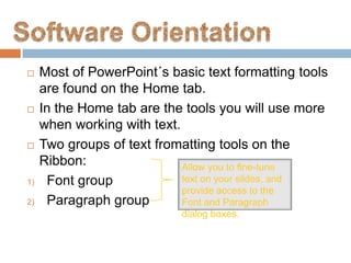 Working with text | PPTX