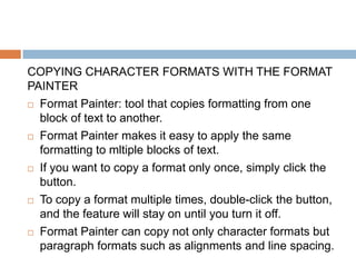 Working with text | PPTX