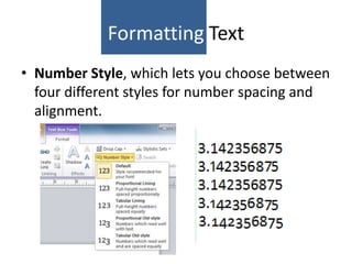 Working with text | PPTX