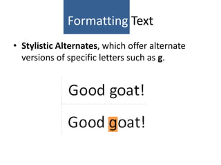 Working with text | PPTX