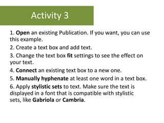 Working with text | PPTX | Desktop Publishing | Computer Software and ...