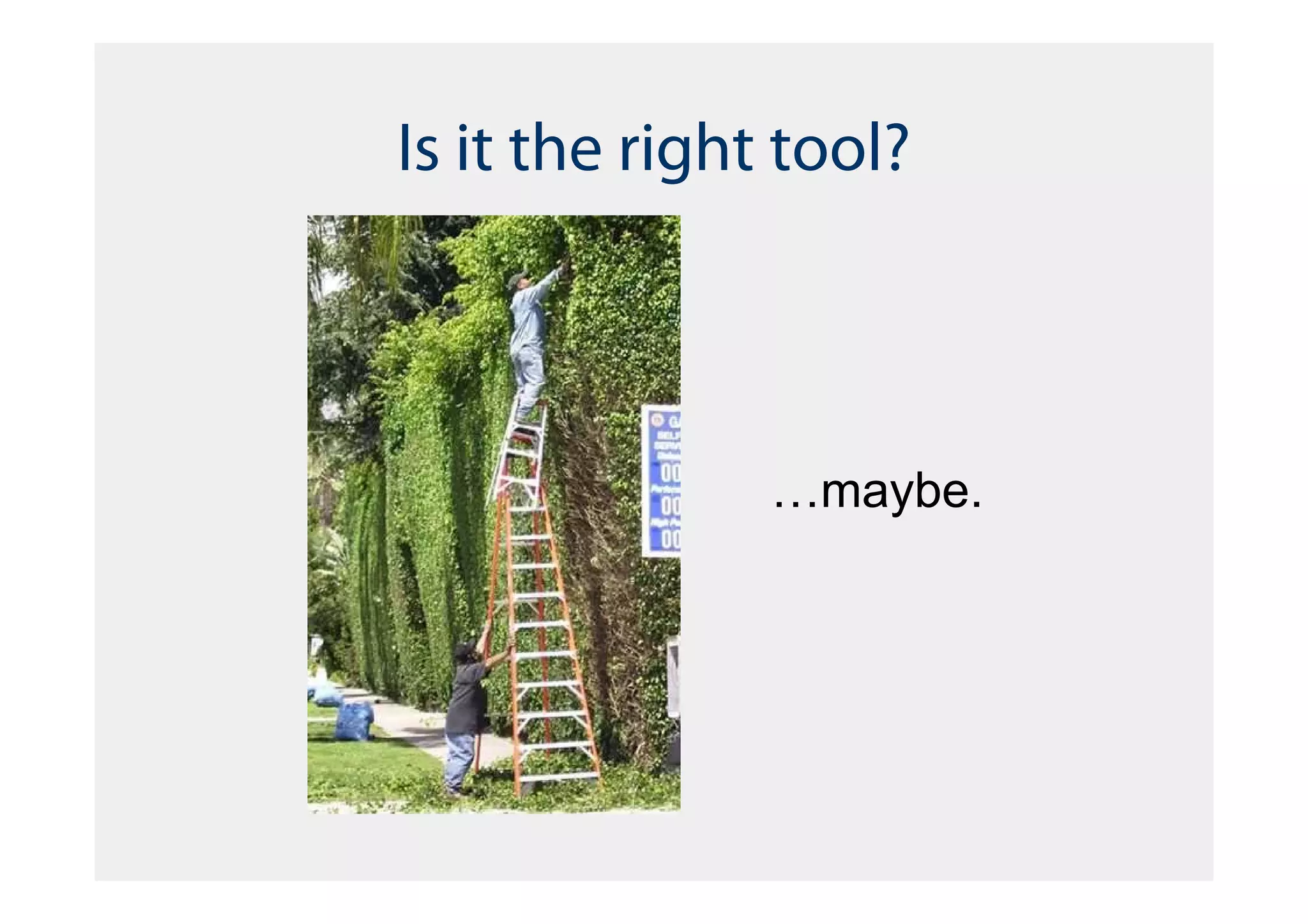 Is it the right tool?



               …maybe.
 