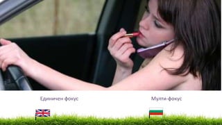 Единичен фокус Мулти-фокус
 