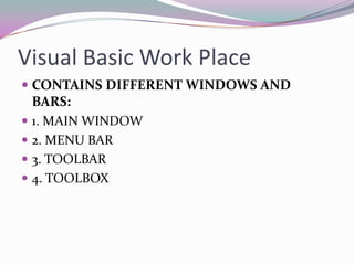 Working with visual basic applications | PPT