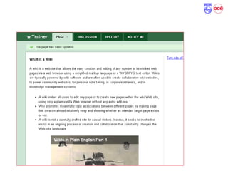 Demonstration – Create a Wiki page
 