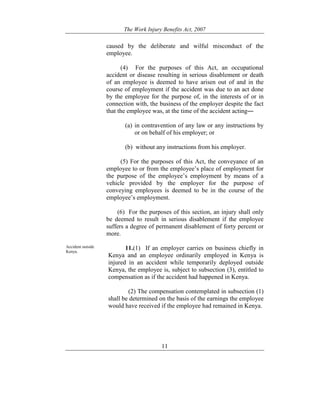 Work Injury Benefits Act 2007 | PDF
