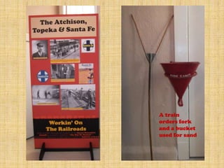 A train
orders fork
and a bucket
used for sand
 