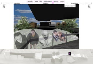 Storyboard concepto diseño Post-expo SEÑALÉTICA identidad emplazamiento espacios técnico 