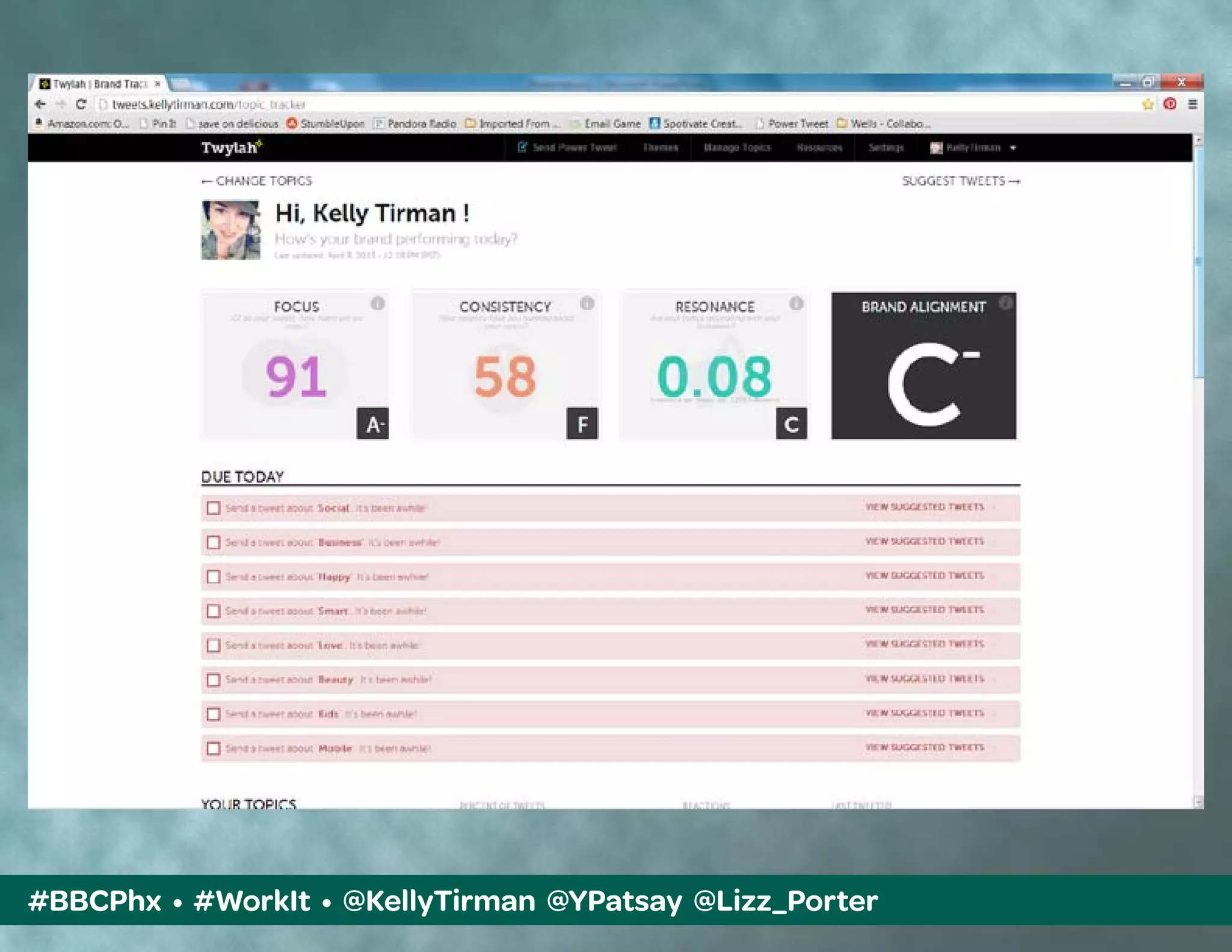 #BBCPhx • #WorkIt • @KellyTirman @YPatsay @Lizz_Porter
 