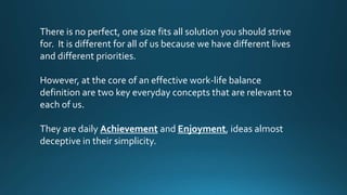 Work life harmony | PPTX