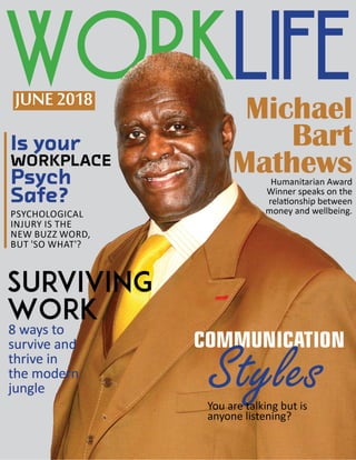 Workplace Mental Health eMag - WorkLife June 2018 Issue - Better Workplace Resilience and Wellbeing