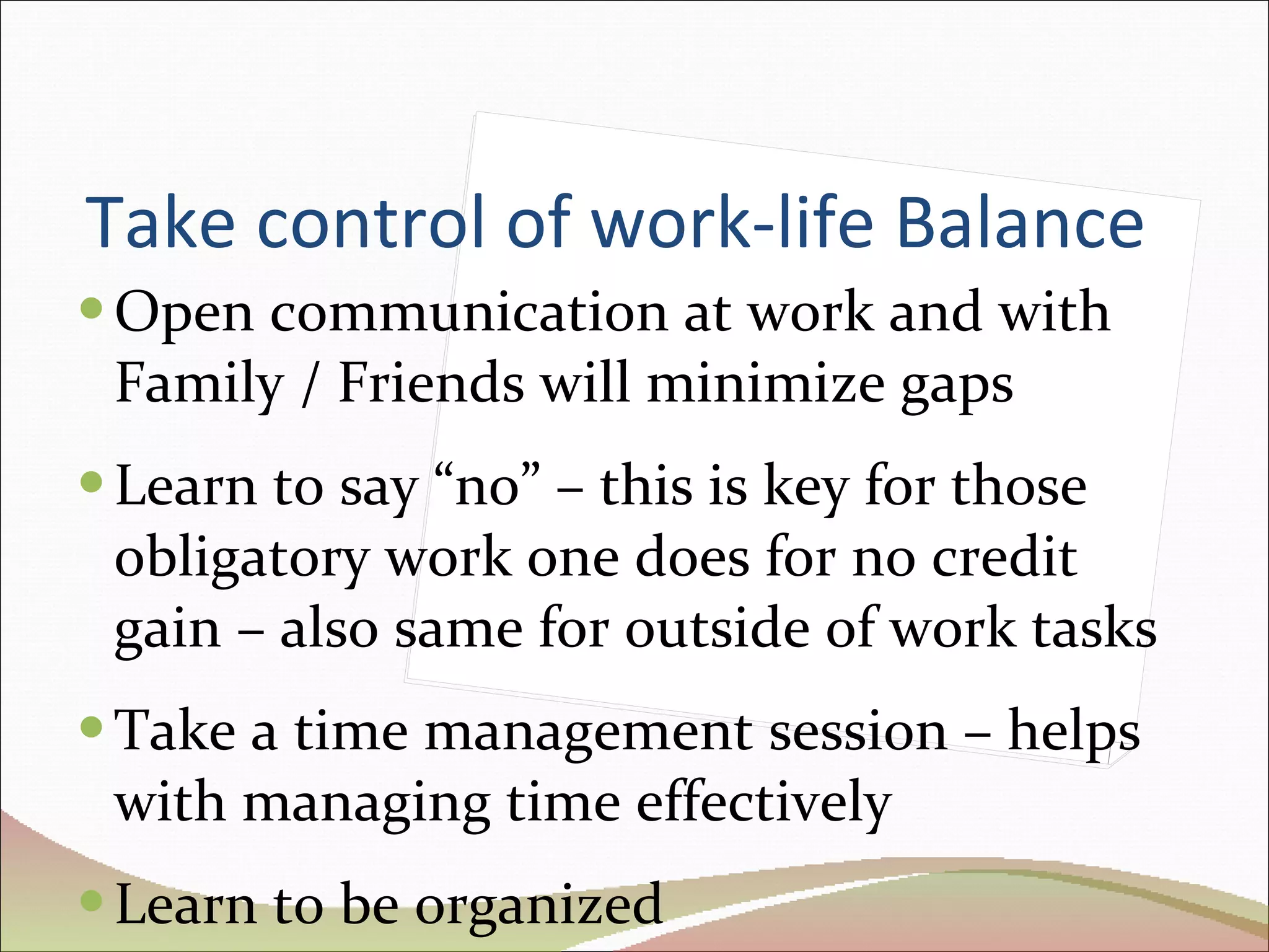 Work Life Balance | PPT