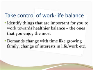 Work Life Balance | PPT