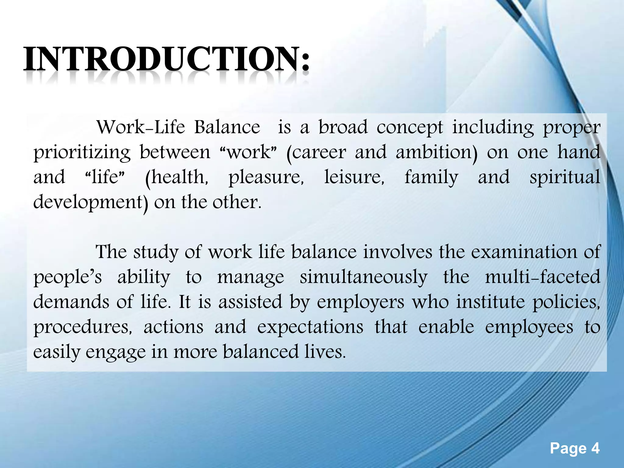 Work Life Balance | PPTX