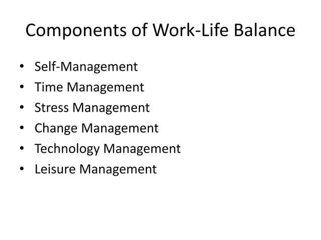 Work life balance | PPTX