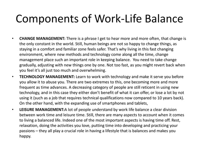 Work life balance | PPTX