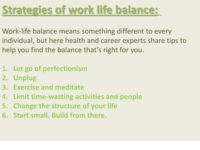 Work life balance | PPTX | Human Resources | Business