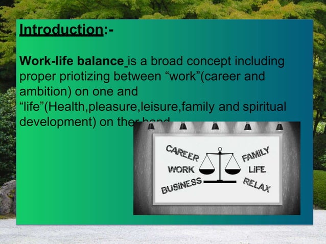 Work life balance | PPTX