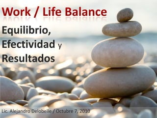 Equilibrio,
Efectividad y
Resultados



Lic. Alejandro Delobelle / Octubre 7, 2010
 