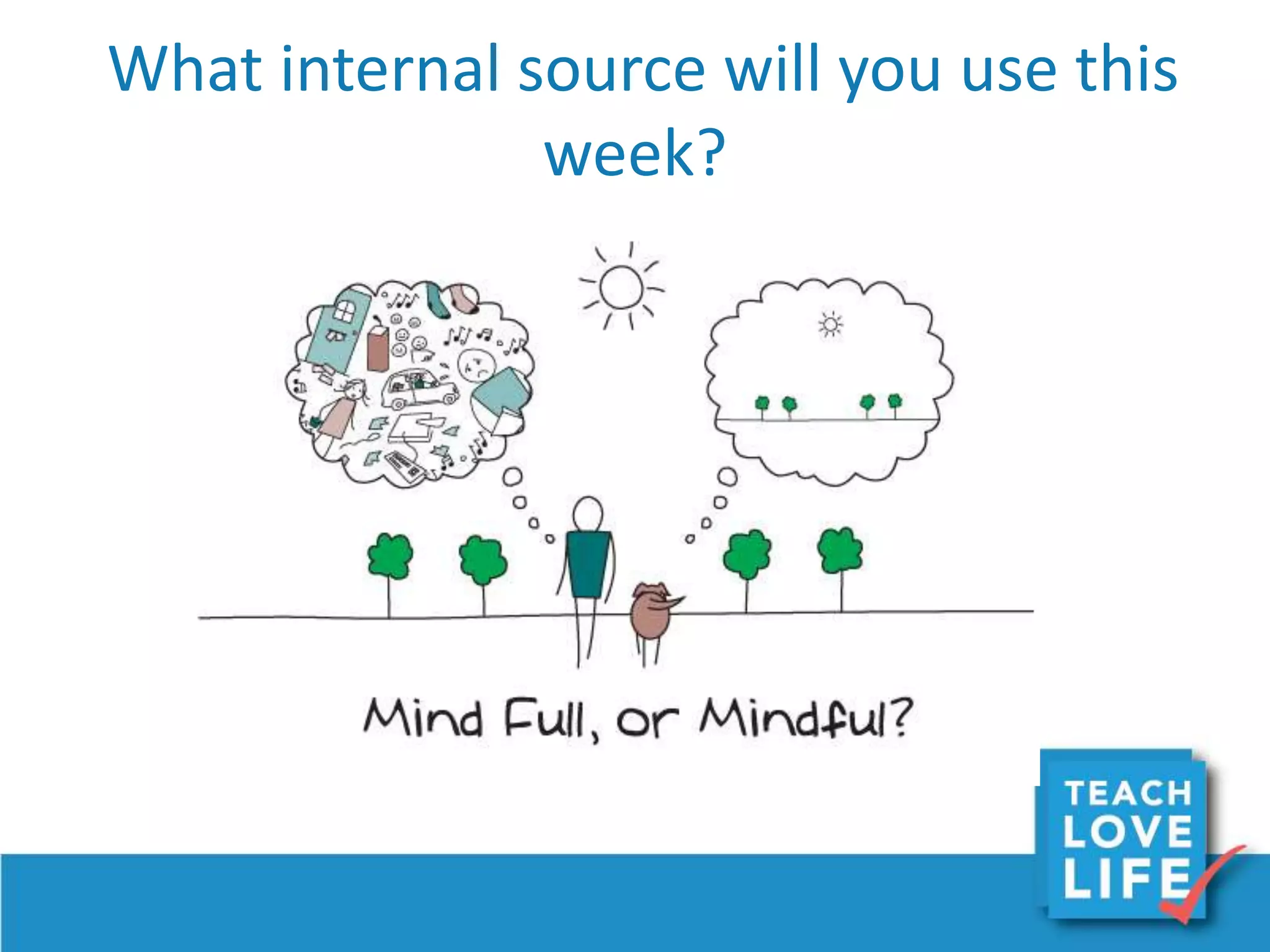 What internal source will you use this
week?
 