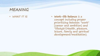 Work life balance | PPTX