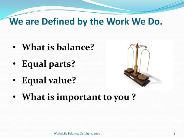 Work Life Balance Presentation | PPTX